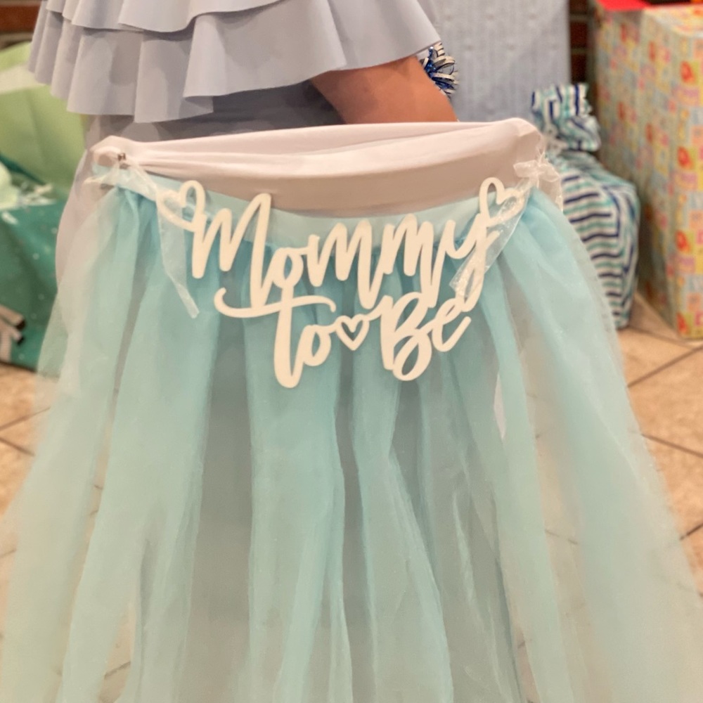 Blue Tulle Wrap for Chair/High Chair